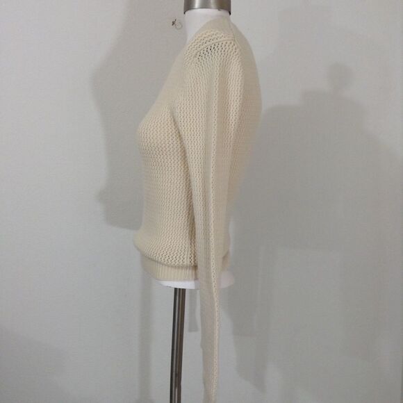 Michael Kors Sweater Neutral Pullover Knit Cable Crew Neck Sweater Size Medium - Picture 3 of 6